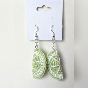 Crochet Lime Earrings